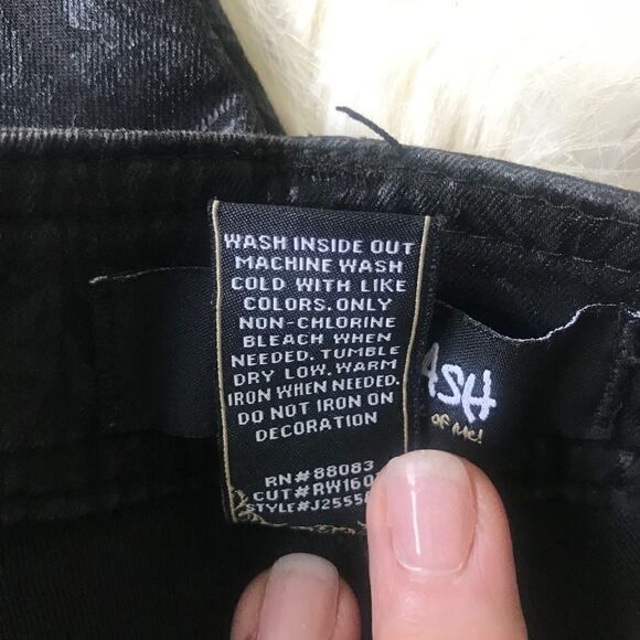 Rewash Take Care of Me Black Jeans Size 5 - Picture 3 of 10